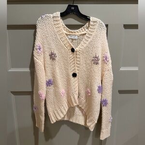 John & Jenn cream knitted cardigan